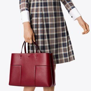 Tory Burch Block T Triple Compartment Tote